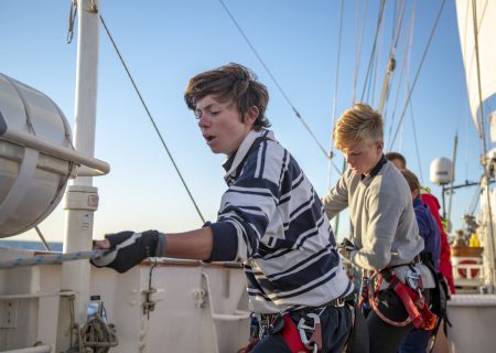 Youth crew members conduct sail rigging onboard Sail Training Ship Young Endeavour during its voyage from Eden to Sydney. *** Local Caption *** Sail Training Ship Young Endeavour welcomed onboard 27 youth crew members from the Youth Endeavour Scheme. The youth members travelled from all around Australia to join the ship in Eden, NSW.

The Young Endeavour Youth Scheme delivers an internationally recognised youth development program that builds confidence, resilience and social responsibility amongst young Australians.

Since 1988 the Young Endeavour Youth Scheme, in partnership with the Royal Australian Navy, has provided challenging training voyages for nearly 14,000 young Australians in Young Endeavour.